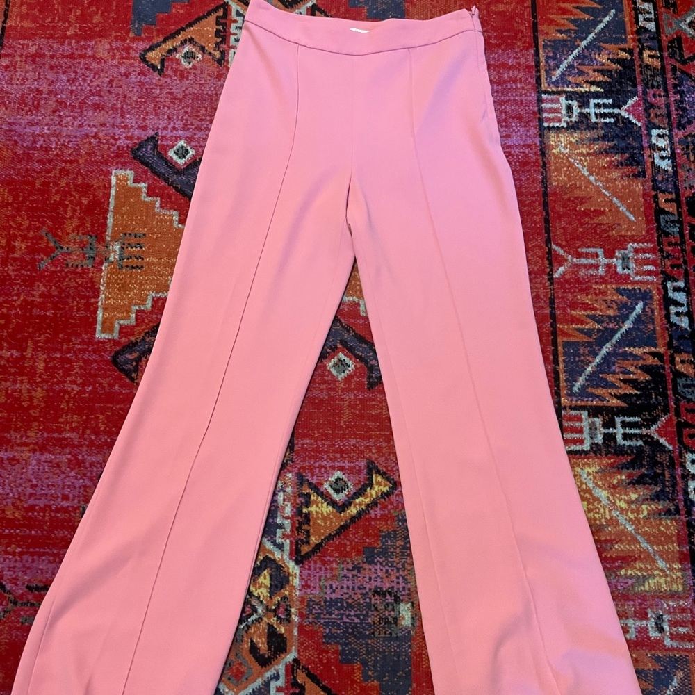 Alice + Olivia pink, wide leg trousers - Picture 1 of 5